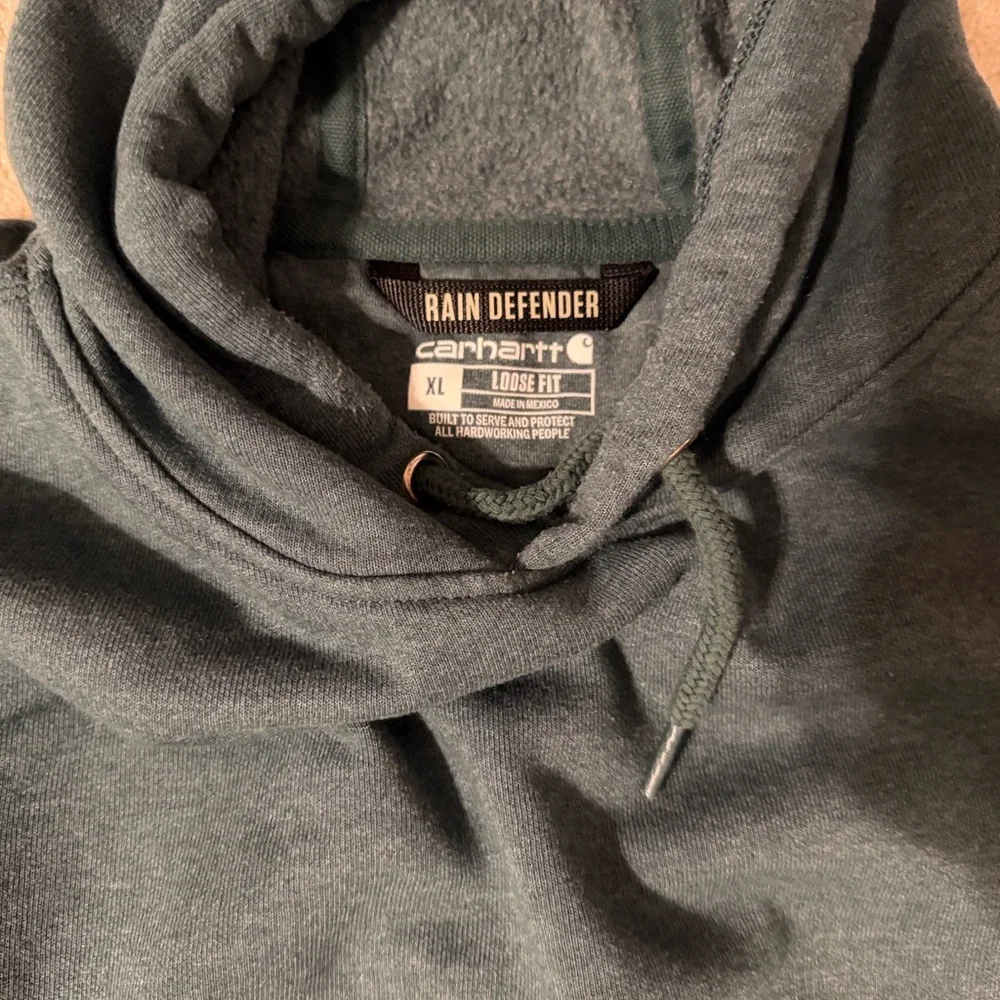 Carhartt Loose Fit Rain Defender Sweatshirt Forest Green - Picture 2 of 4